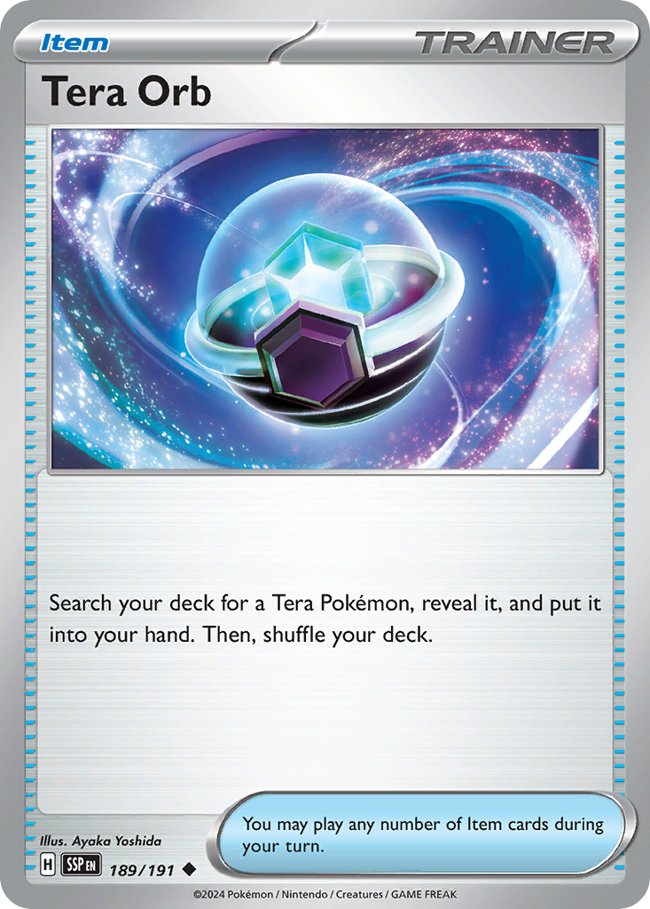 Tera Orb – Surging Sparks 189/191 Pokémon card