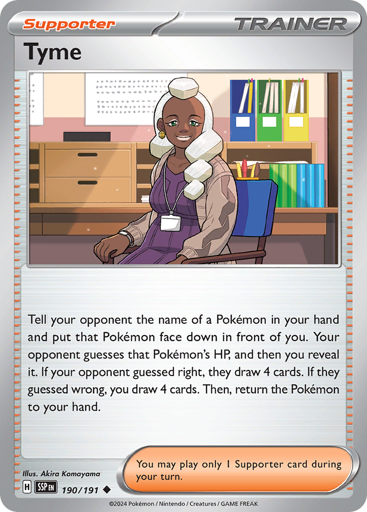 Tyme – Surging Sparks 190/191 Pokémon card