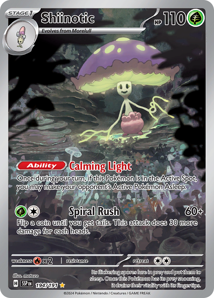Shiinotic – Surging Sparks 194/191 Pokémon card