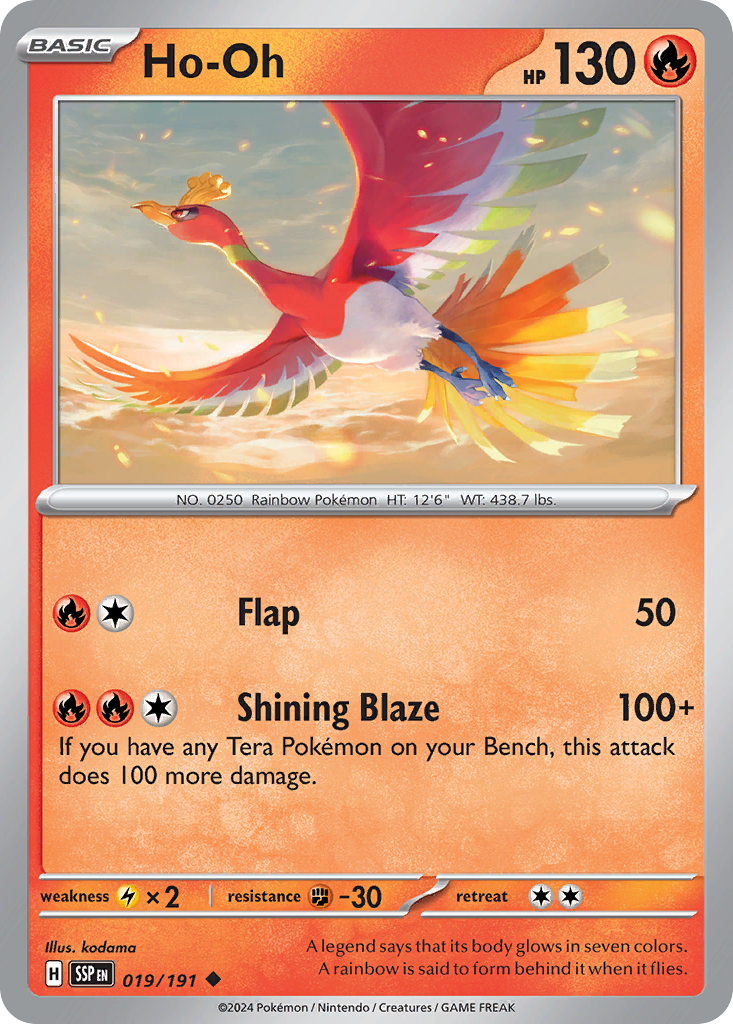 Ho-Oh – Surging Sparks 019/191 Pokémon card