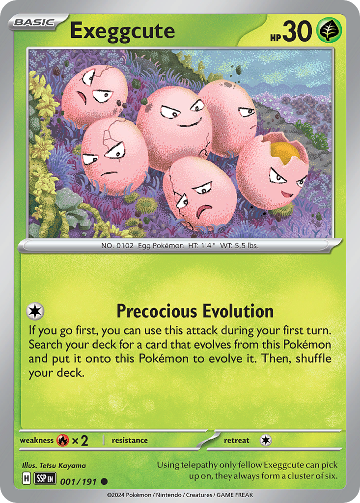 Exeggcute – Surging Sparks 001/191 Pokémon card