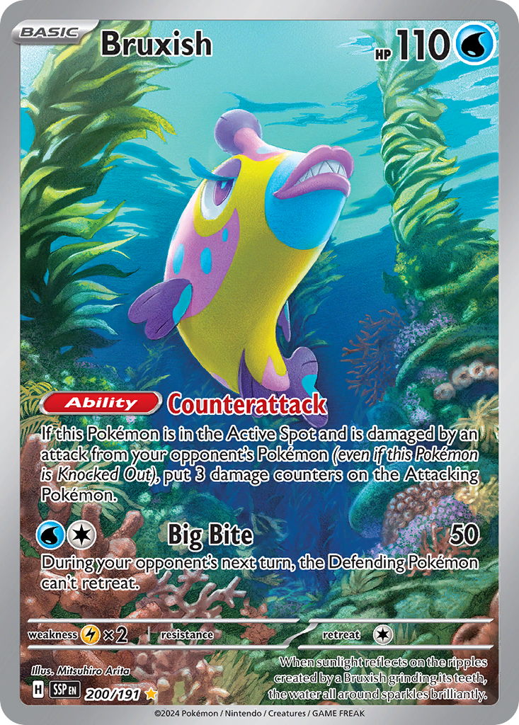 Bruxish – Surging Sparks 200/191 Pokémon card