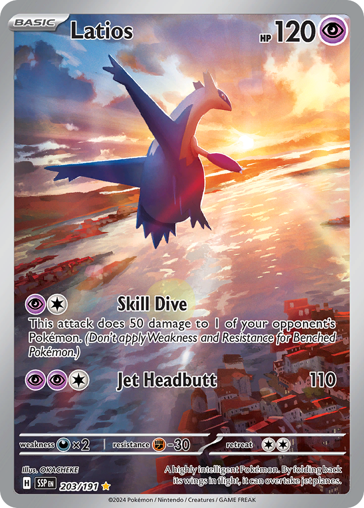 Latios – Surging Sparks 203/191 Pokémon card