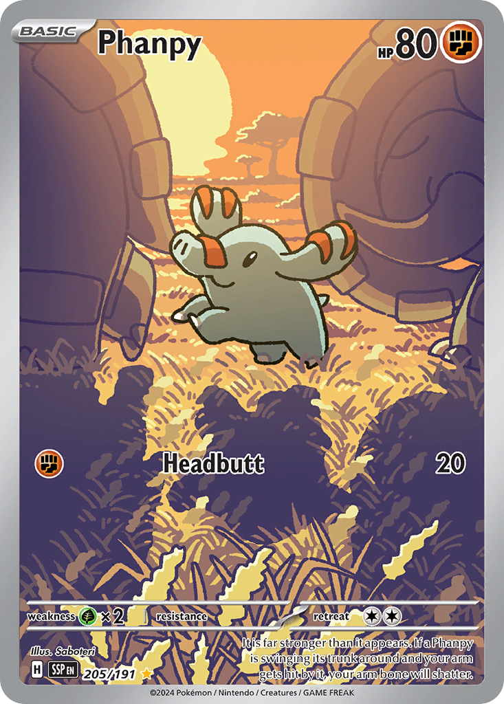 Phanpy – Surging Sparks 205/191 Pokémon card