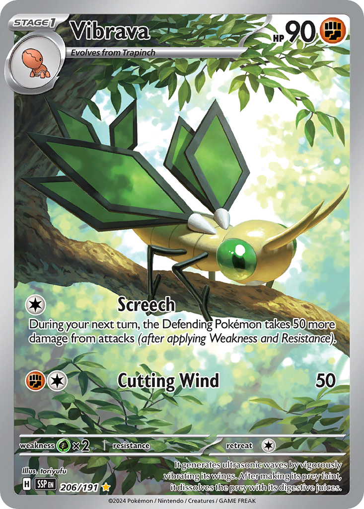 Vibrava – Surging Sparks 206/191 Pokémon card
