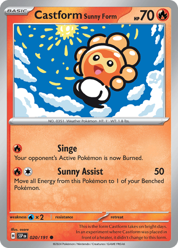 Castform Sunny Form - Surging Sparks 20