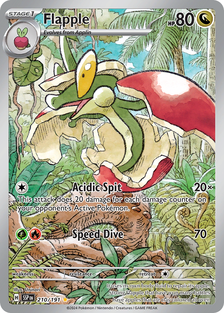 Flapple – Surging Sparks 210/191 Pokémon card