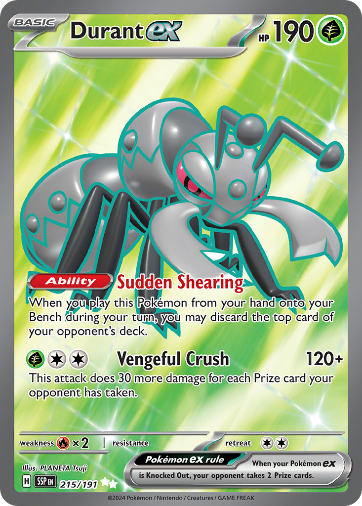 Durant ex – Surging Sparks 215/191 Pokémon card