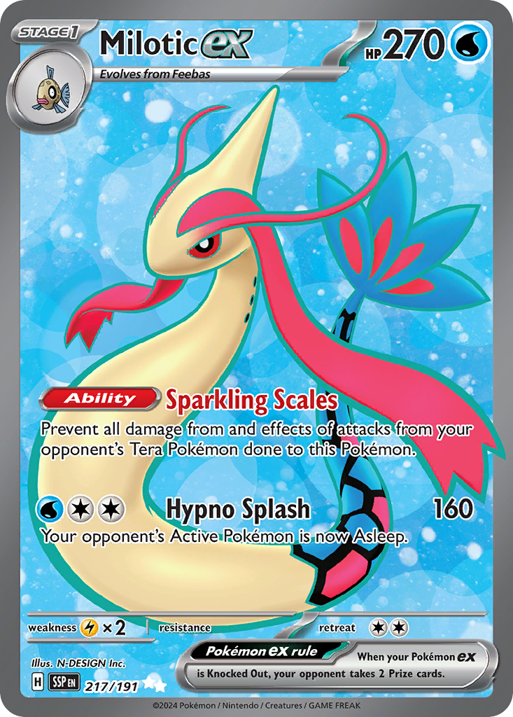 Milotic ex – Surging Sparks 217/191 Pokémon card