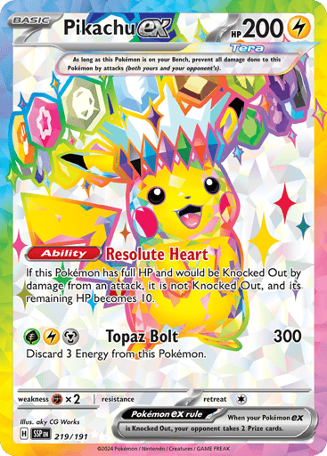 Pikachu ex - Surging Sparks 219
