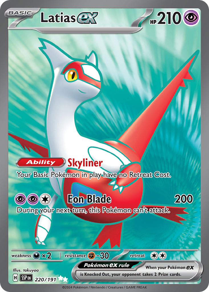 Latias ex – Surging Sparks 220/191 Pokémon card