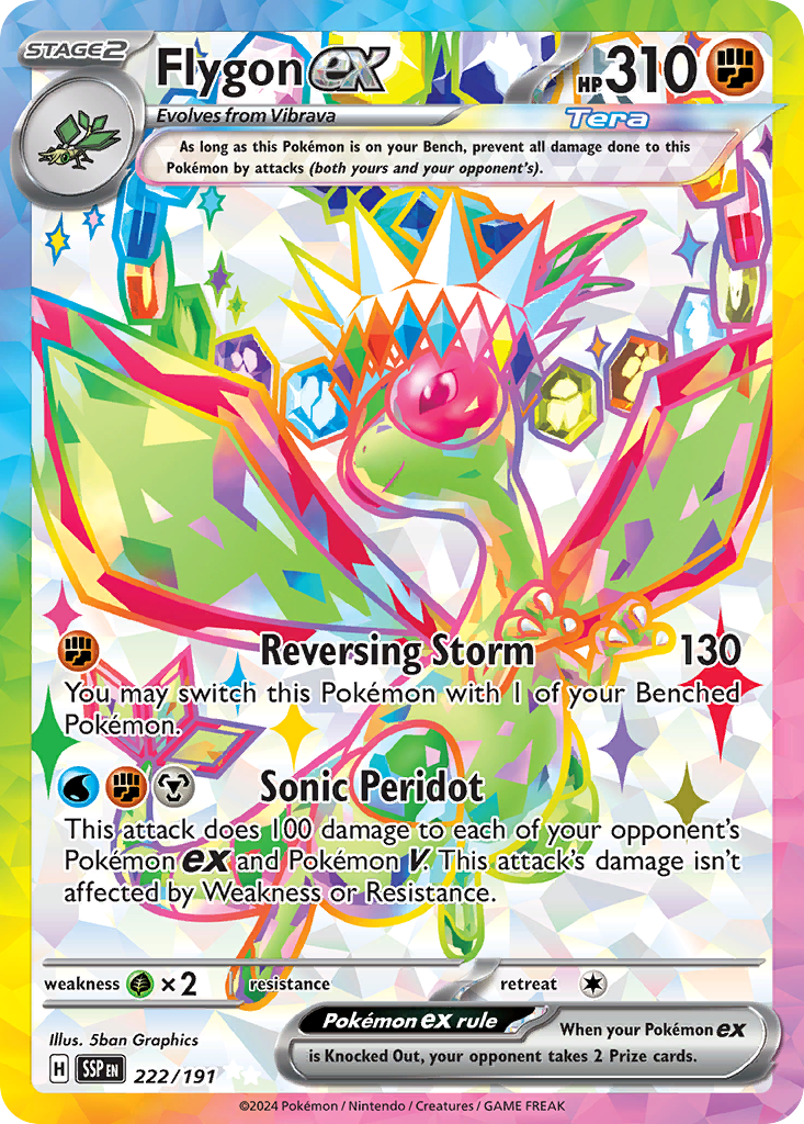 Flygon ex – Surging Sparks 222/191 Pokémon card