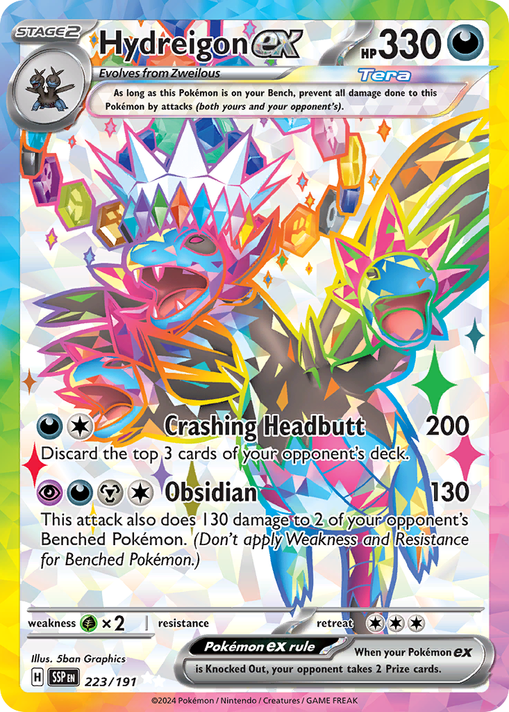 Hydreigon ex – Surging Sparks 223/191 Pokémon card