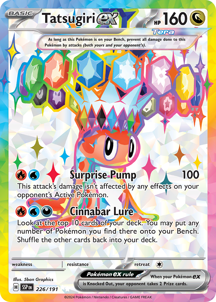 Tatsugiri ex – Surging Sparks 226/191 Pokémon card