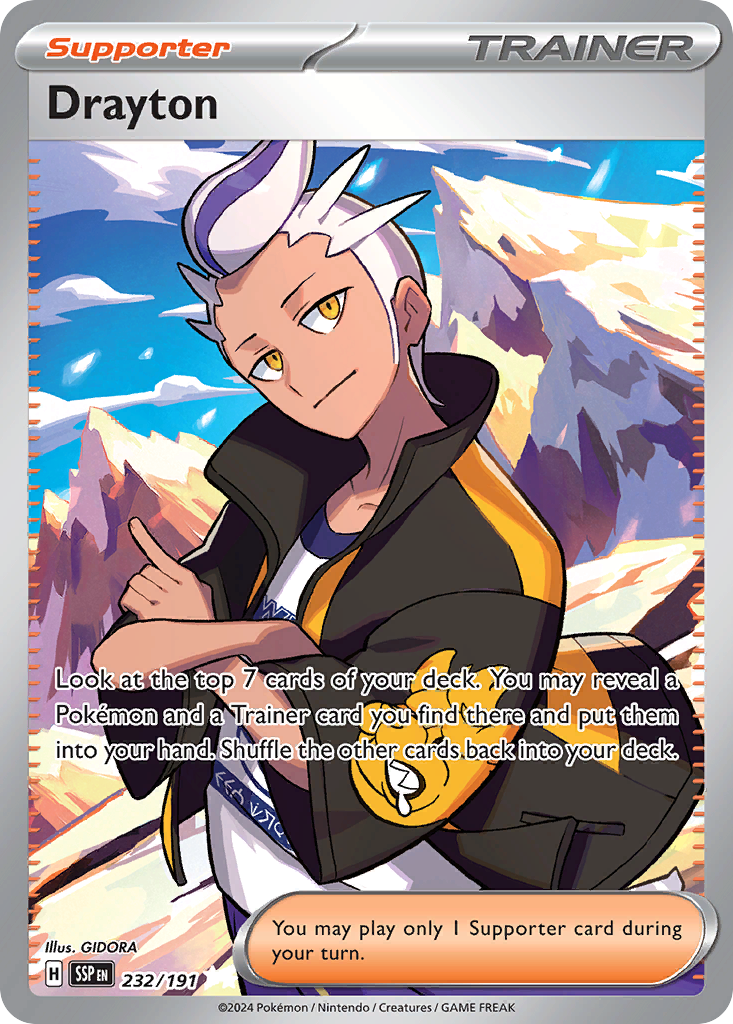 Drayton – Surging Sparks 232/191 Pokémon card