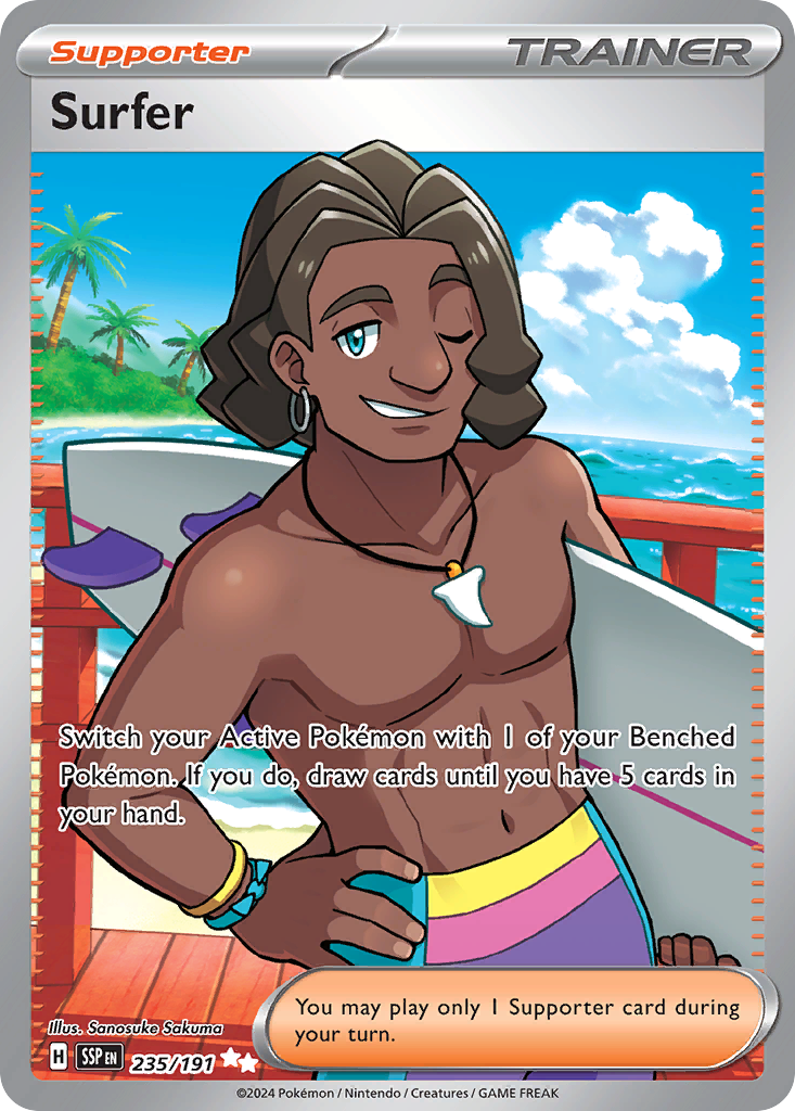 Surfer – Surging Sparks 235/191 Pokémon card