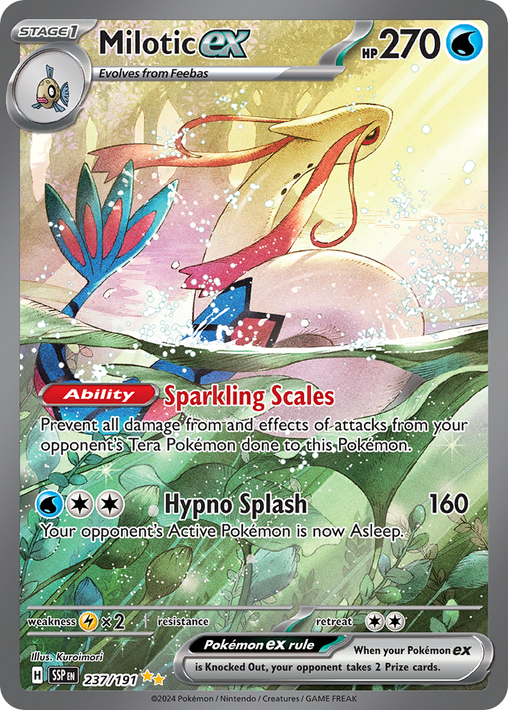 Milotic ex – Surging Sparks 237/191 Pokémon card