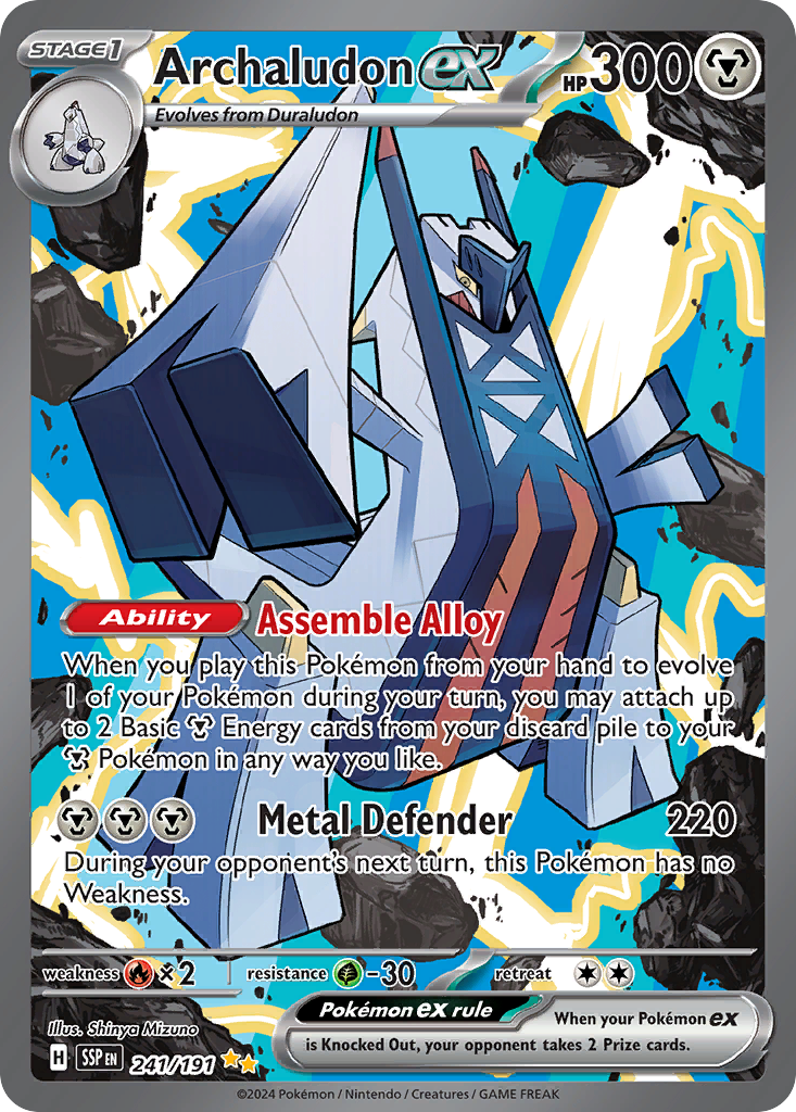 Archaludon ex – Surging Sparks 241/191 Pokémon card