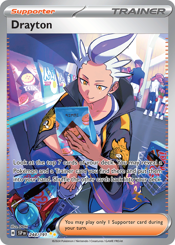 Drayton – Surging Sparks 244/191 Pokémon card
