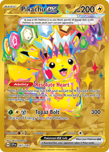 Pikachu ex - Surging Sparks 247