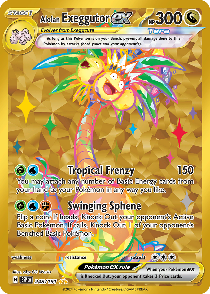 Alolan Exeggutor ex – Surging Sparks 248/191 Pokémon card