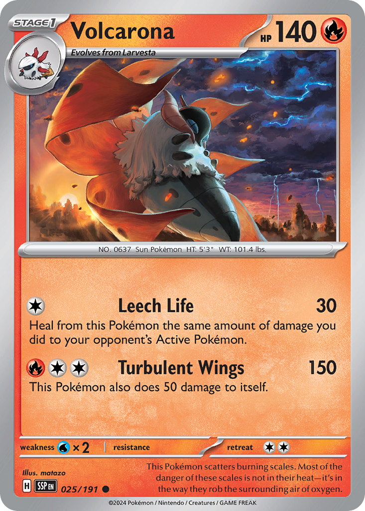 Volcarona – Surging Sparks 025/191 Pokémon card