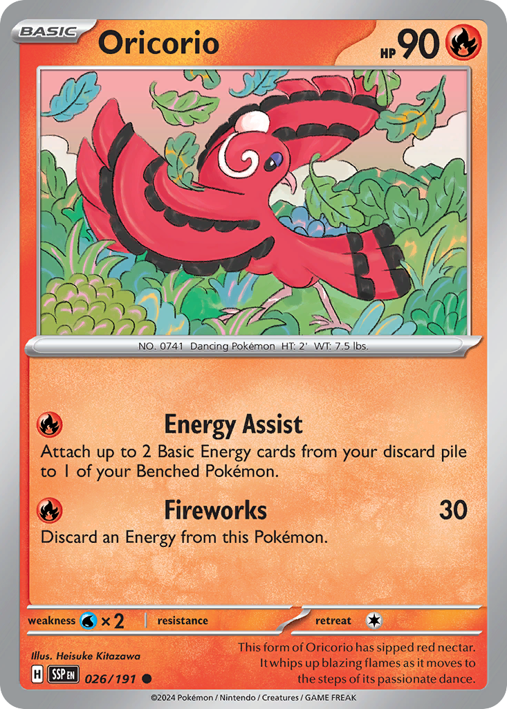 Oricorio – Surging Sparks 026/191 Pokémon card