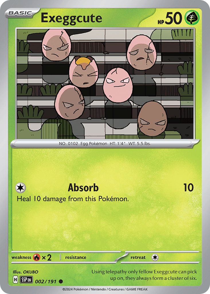 Exeggcute – Surging Sparks 002/191 Pokémon card