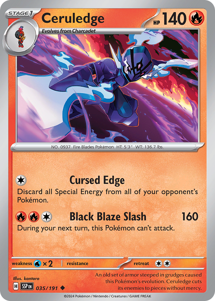 Ceruledge – Surging Sparks 035/191 Pokémon card