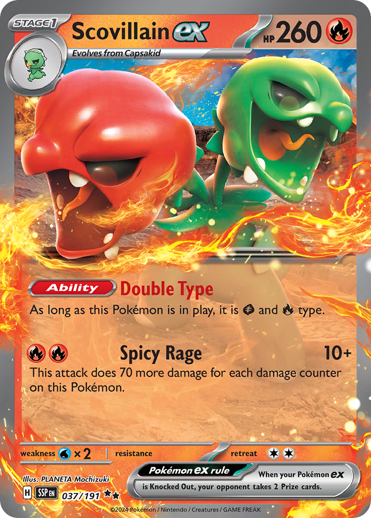 Scovillain ex – Surging Sparks 037/191 Pokémon card