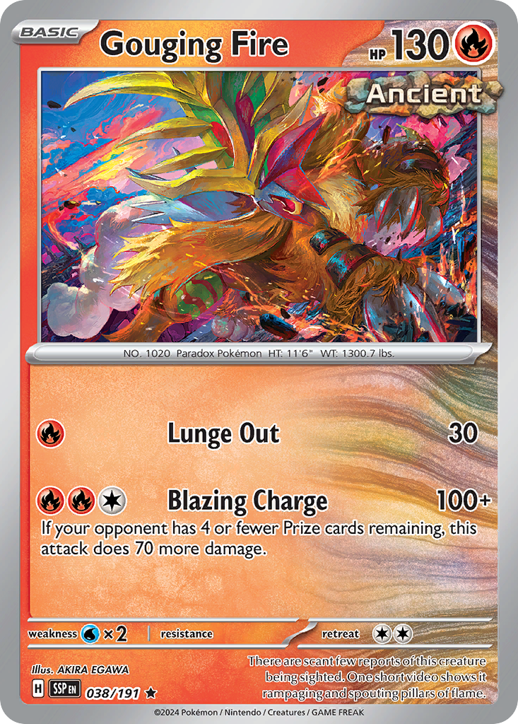 Gouging Fire – Surging Sparks 038/191 Pokémon card