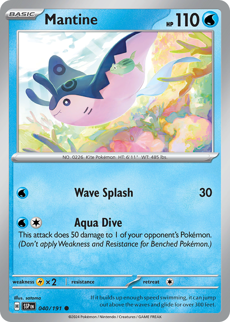 Mantine – Surging Sparks 040/191 Pokémon card