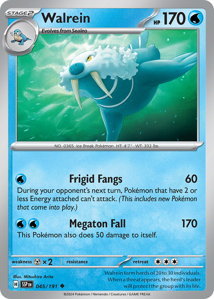 Walrein – Surging Sparks 045/191 Pokémon card