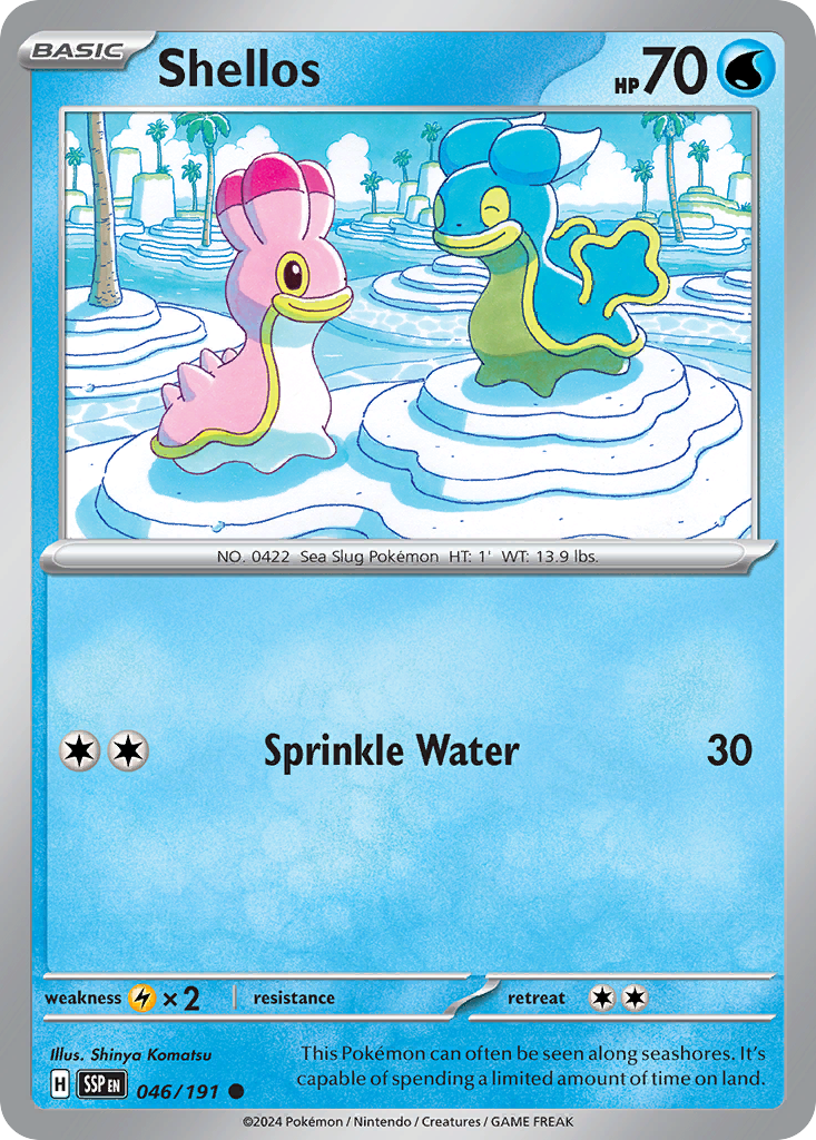 Shellos – Surging Sparks 046/191 Pokémon card