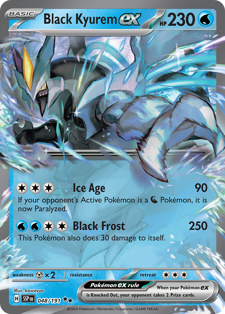 Black Kyurem ex – Surging Sparks 048/191 Pokémon card