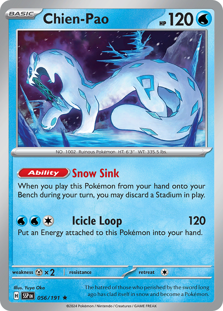 Chien-Pao – Surging Sparks 056/191 Pokémon card