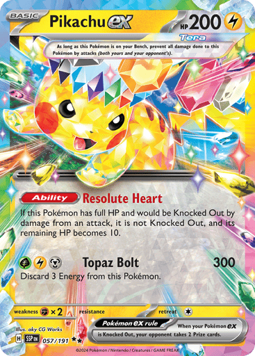 Pikachu ex - Surging Sparks 57