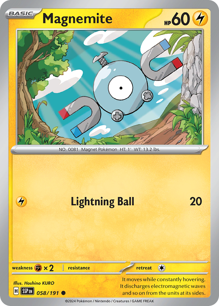 Magnemite – Surging Sparks 058/191 Pokémon card