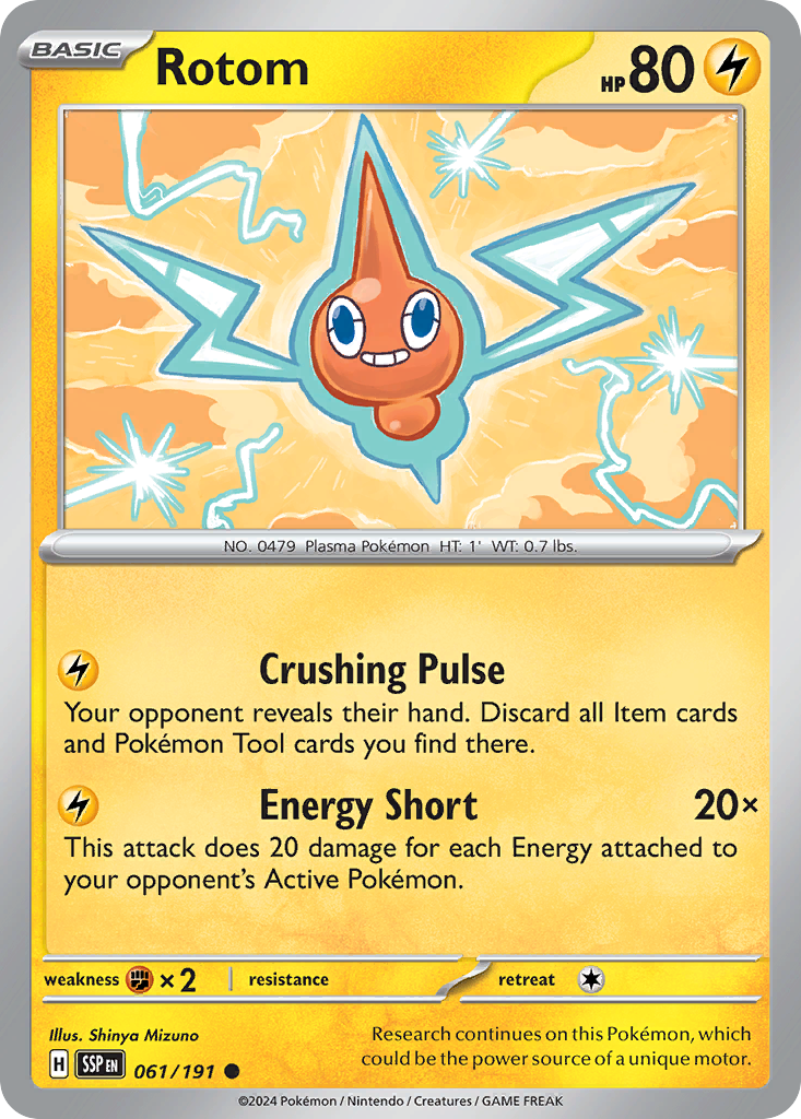 Rotom – Surging Sparks 061/191 Pokémon card