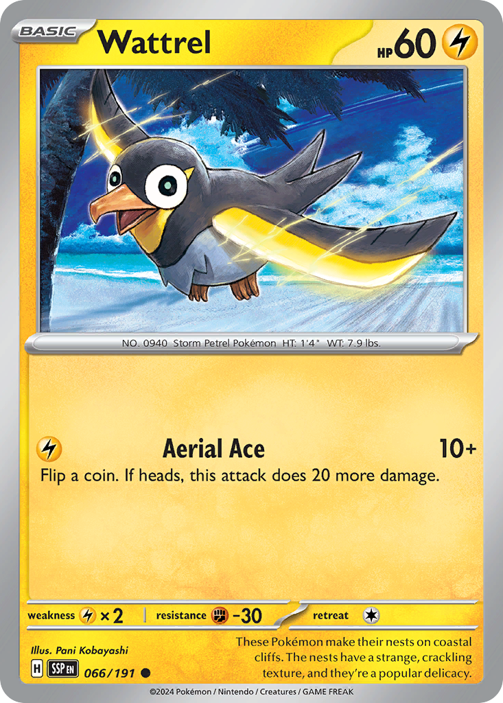 Wattrel – Surging Sparks 066/191 Pokémon card