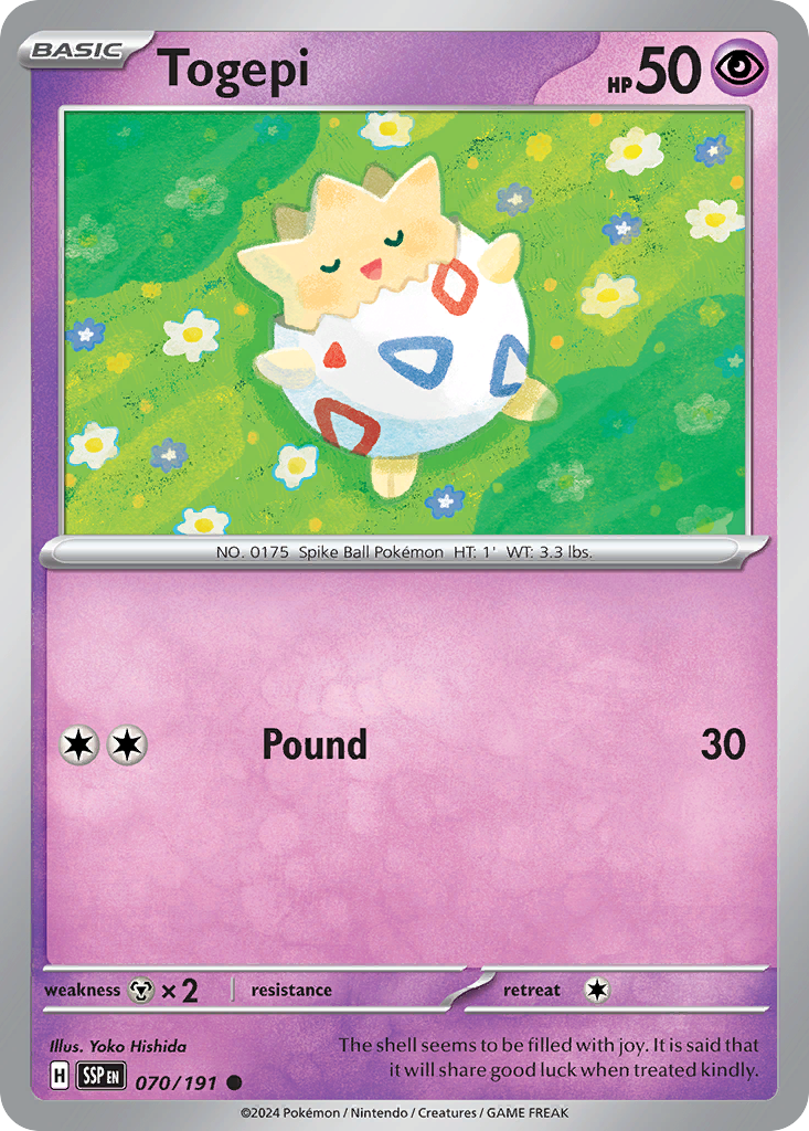 Togepi – Surging Sparks 070/191 Pokémon card