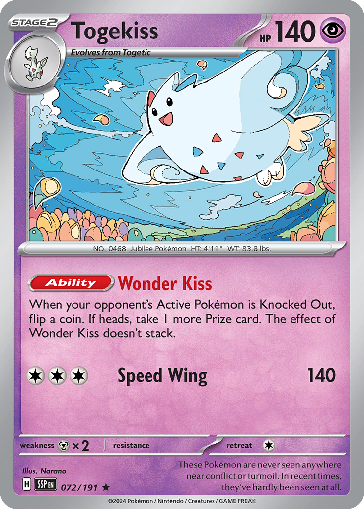 Togekiss – Surging Sparks 072/191 Pokémon card