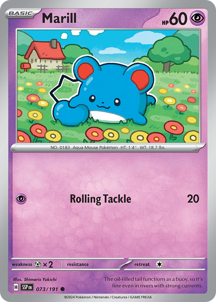 Marill – Surging Sparks 073/191 Pokémon card