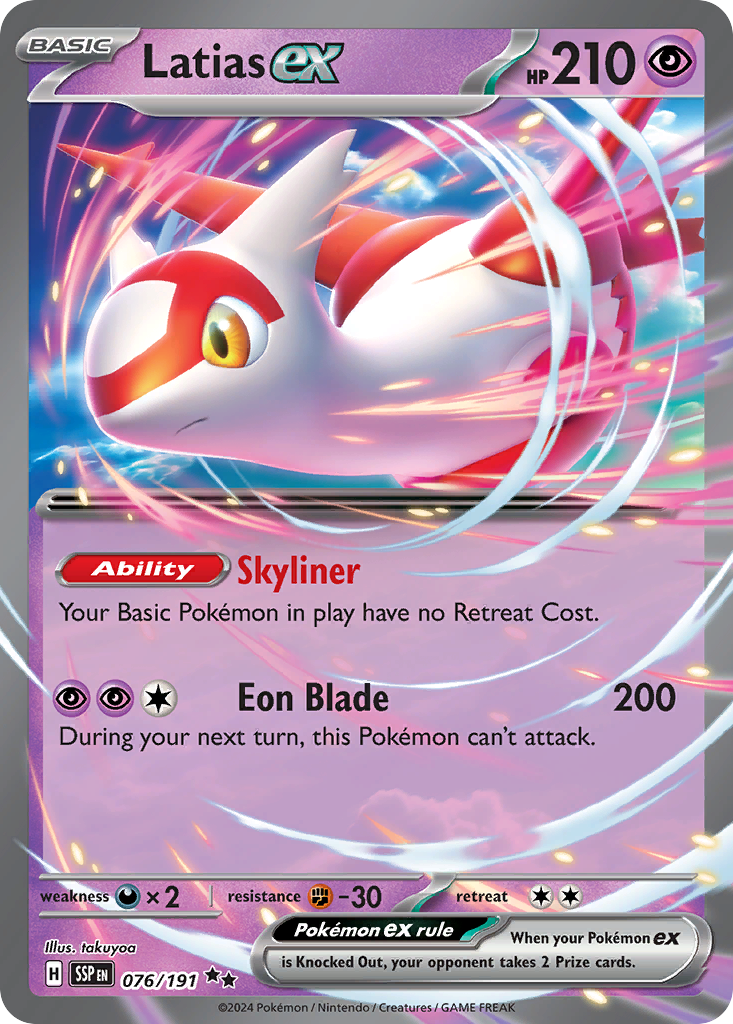 Latias ex – Surging Sparks 076/191 Pokémon card