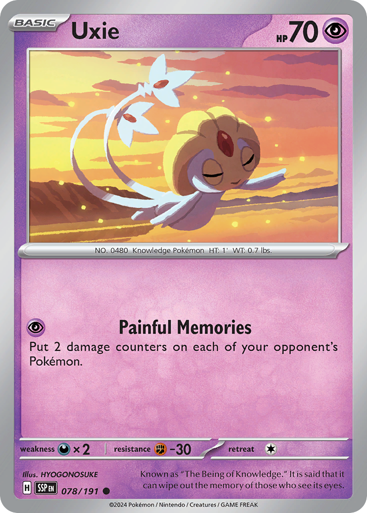 Uxie – Surging Sparks 078/191 Pokémon card