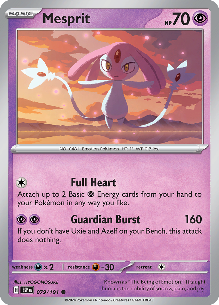 Mesprit – Surging Sparks 079/191 Pokémon card