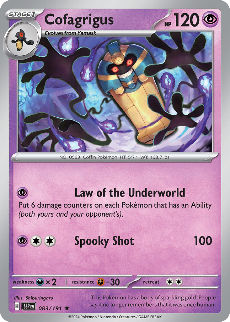 Cofagrigus – Surging Sparks 083/191 Pokémon card