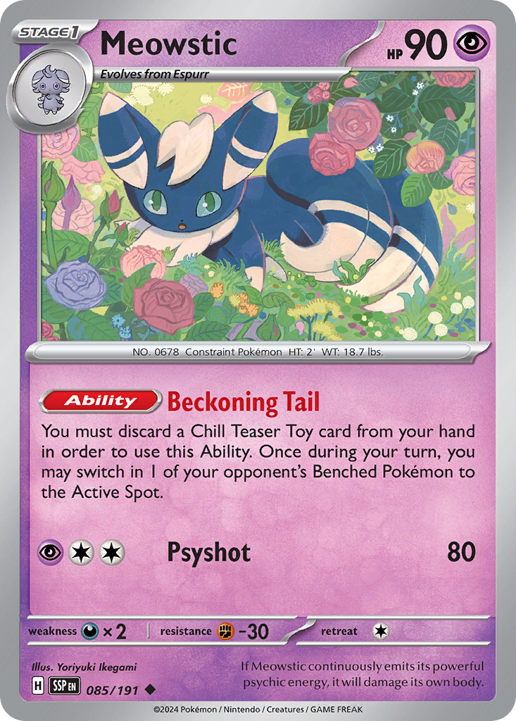 Meowstic – Surging Sparks 085/191 Pokémon card