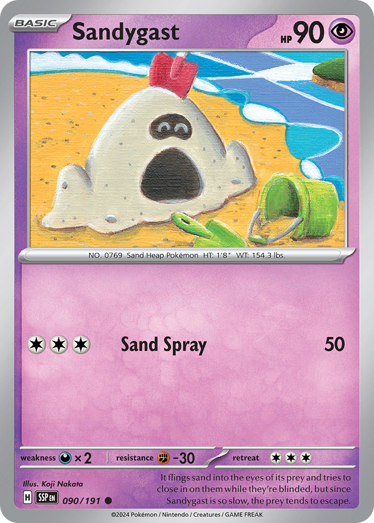 Sandygast – Surging Sparks 090/191 Pokémon card