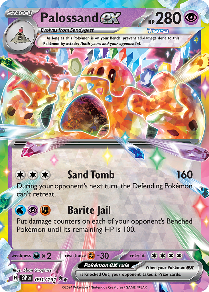 Palossand ex – Surging Sparks 091/191 Pokémon card